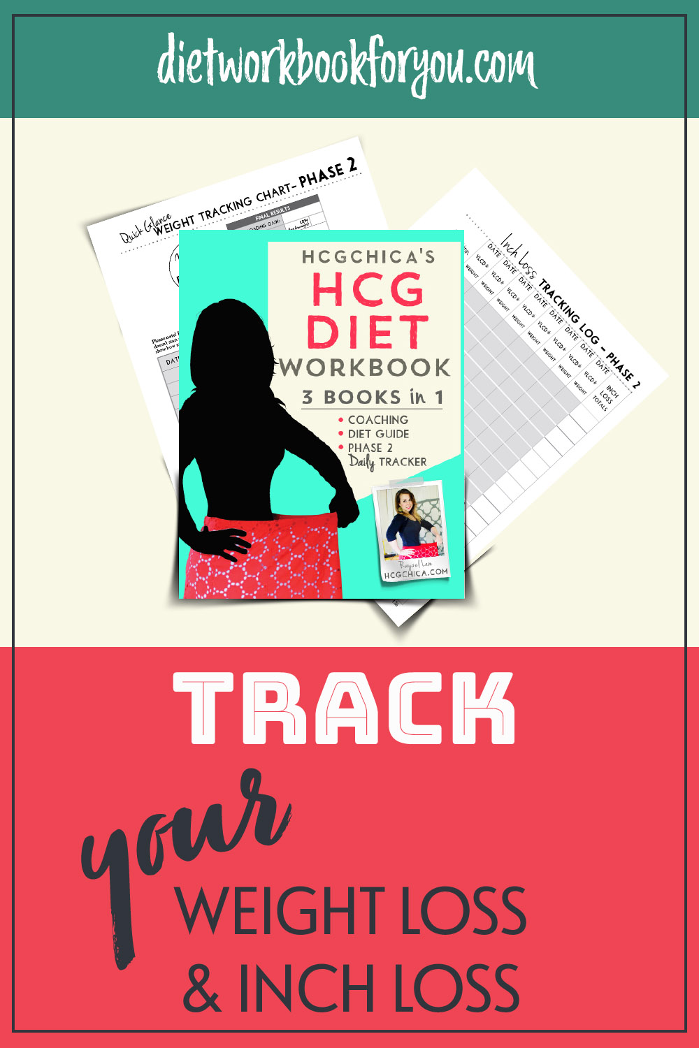 hCG Diet Workbook Journal - Reusable Printable Downloadable - Diet Guide, Coaching, Phase 2 Daily Tracker